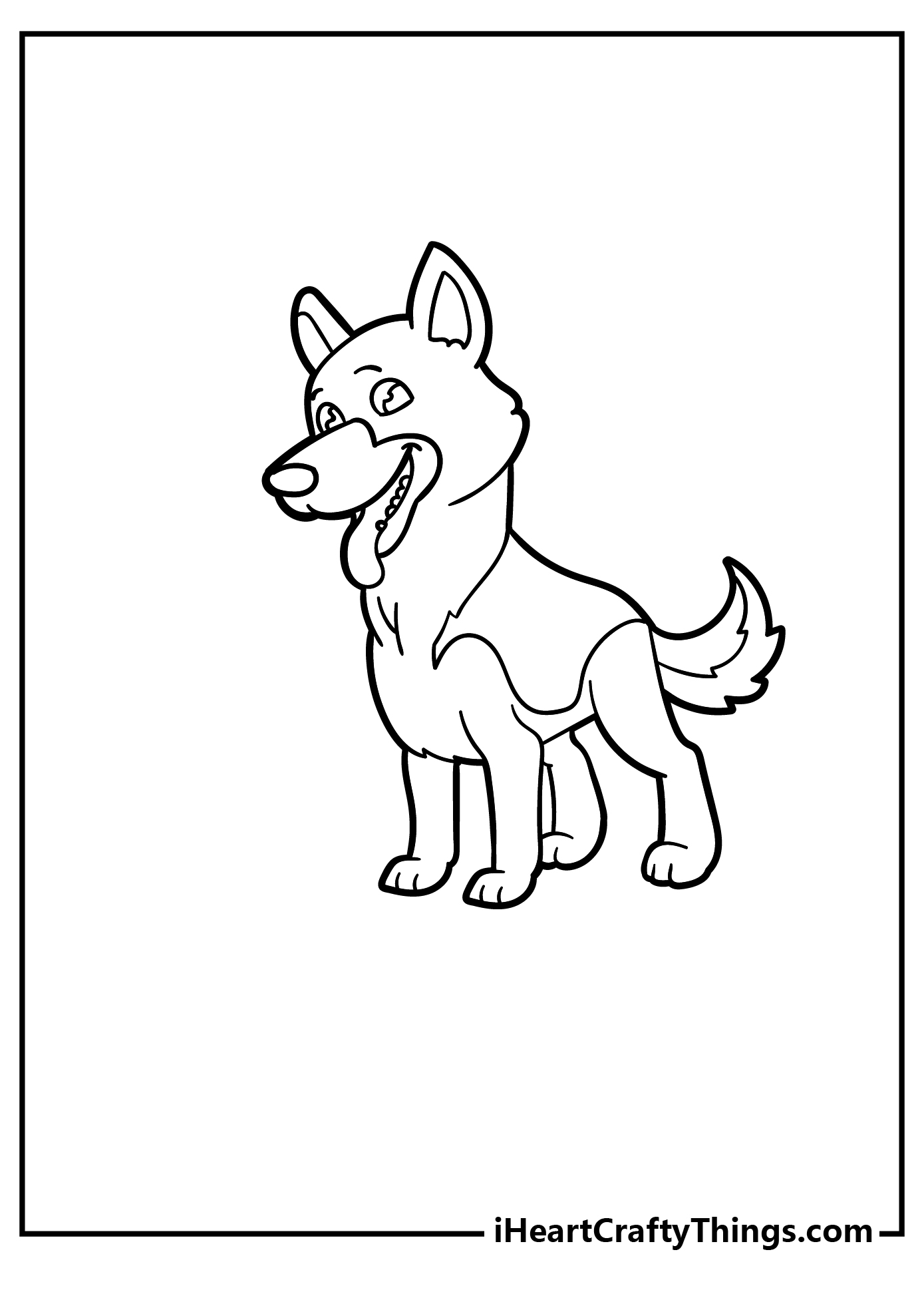 German shepherd coloring pages free printables