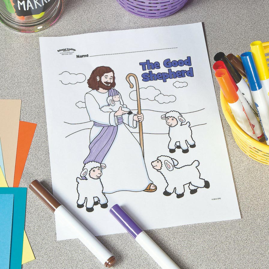 The good shepherd free printable coloring page