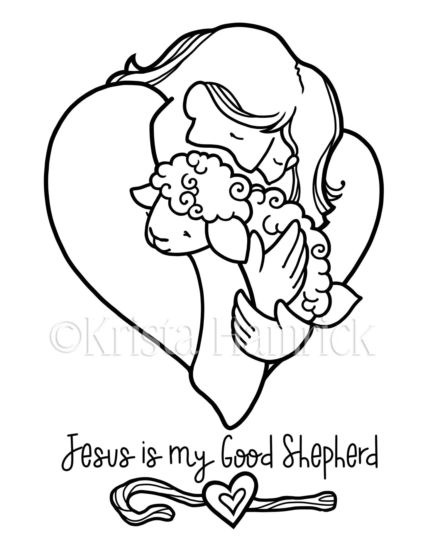 Good shepherd coloring pages for children