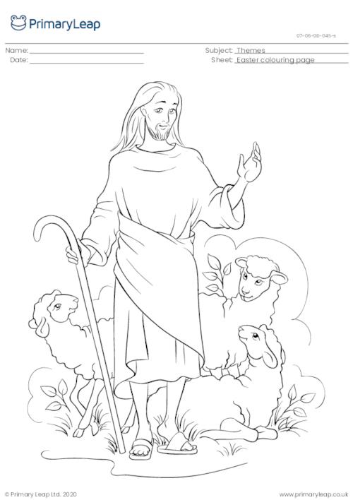 Holidays and months louring page jesus is a good shepherd worksheet