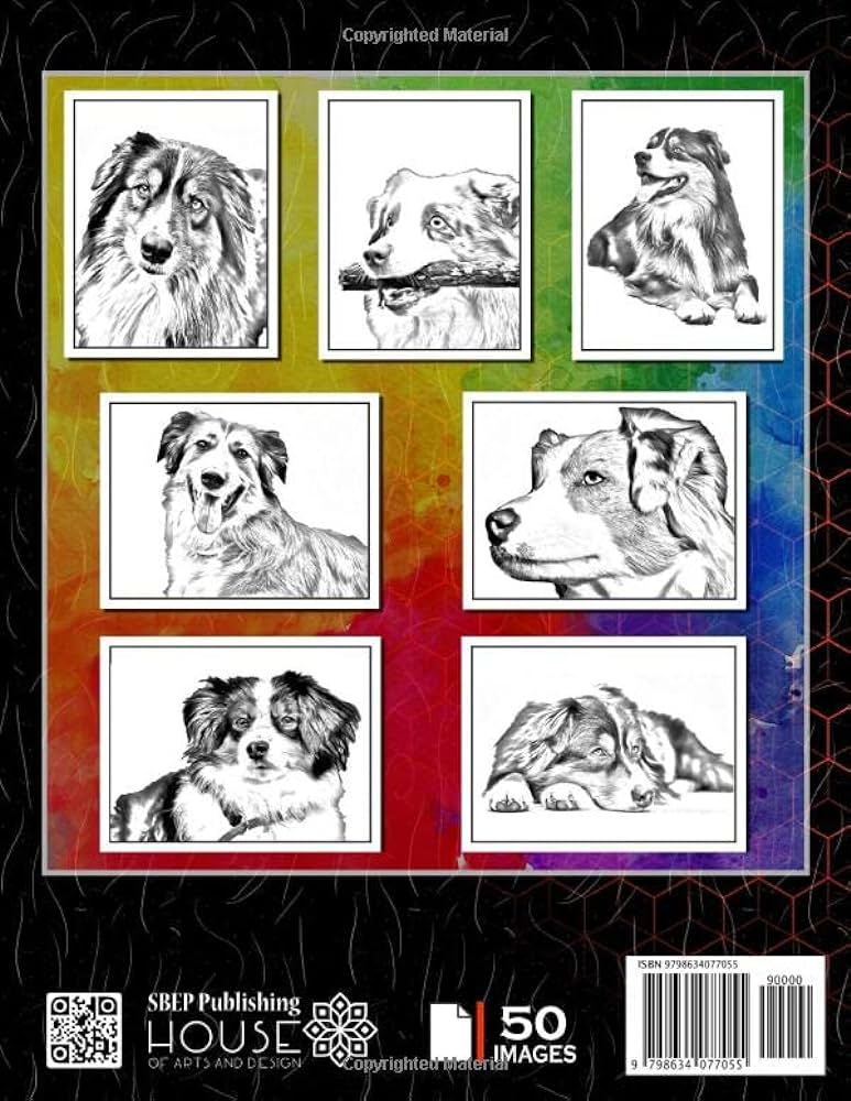 Australian shepherd coloring book for adults beautiful australian shepherd dog coloring pages dogs animals puppy pictures sheets for adults ideas for boys girls teens men women dad mom publishing