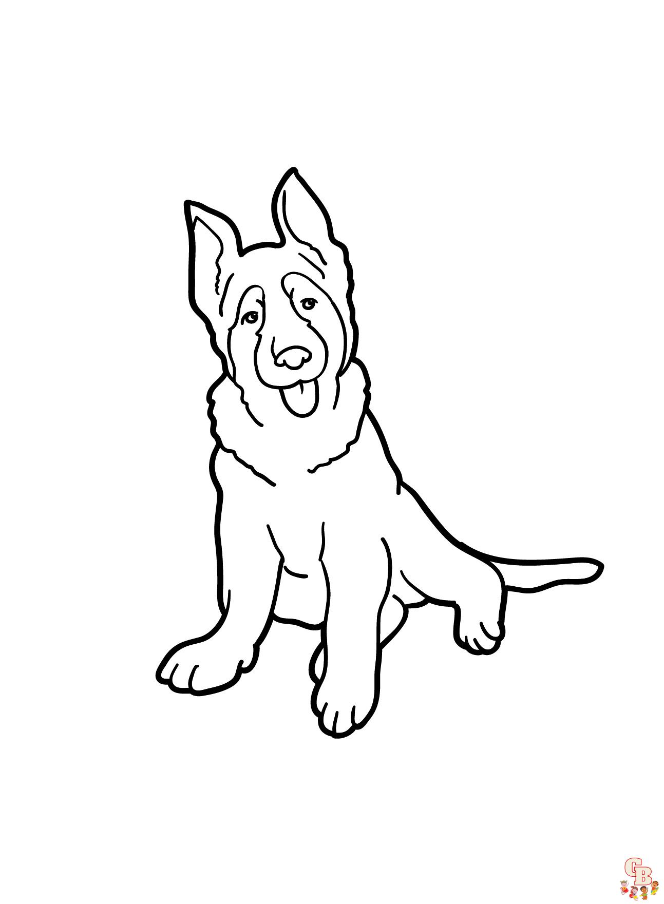 German shepherd coloring pages