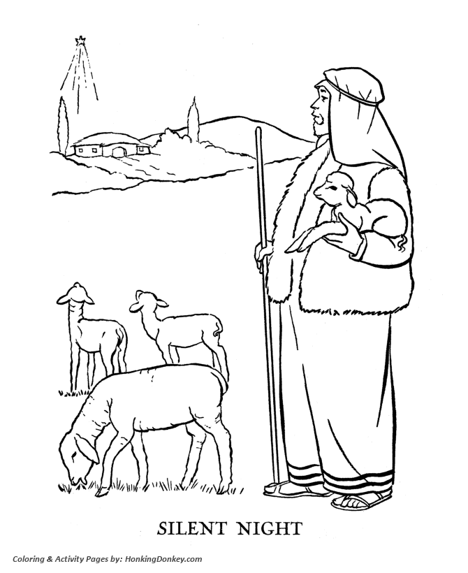 Religious christmas bible coloring pages