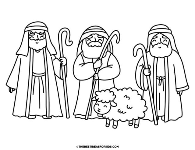 Nativity coloring pages free printables