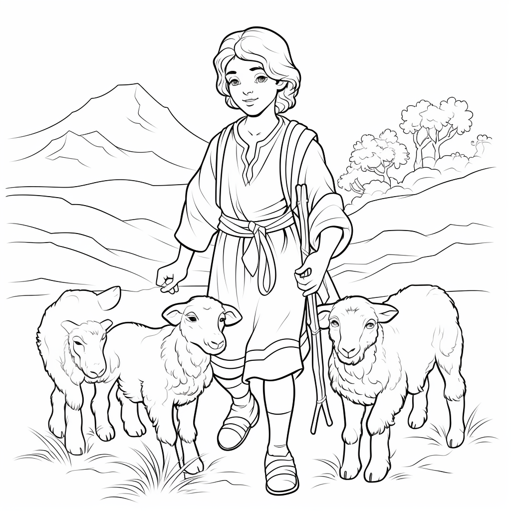 Shepherd coloring pages