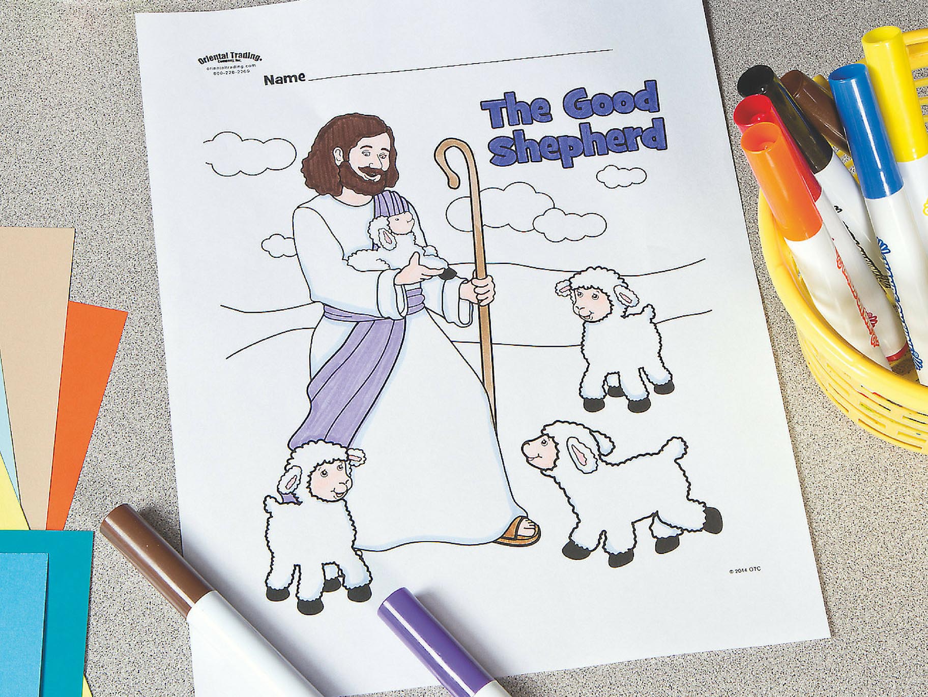 The good shepherd free printable coloring page