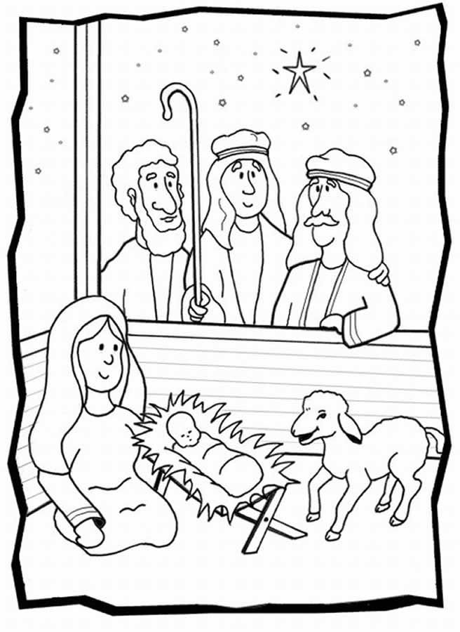 Shepherds visit baby jesus color sheet nativity coloring pages jesus coloring pages christmas coloring pages