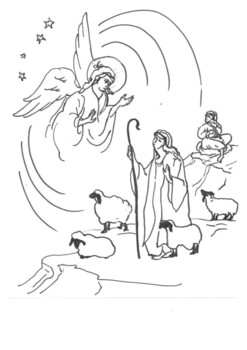 Christmas shepherds angels coloring by mrfitz tpt