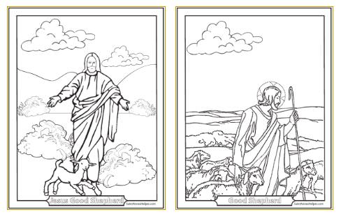 Jesus good shepherd coloring page âïâï printable jesus coloring pages