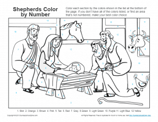 Bible coloring pages for kids shepherds and baby jesus