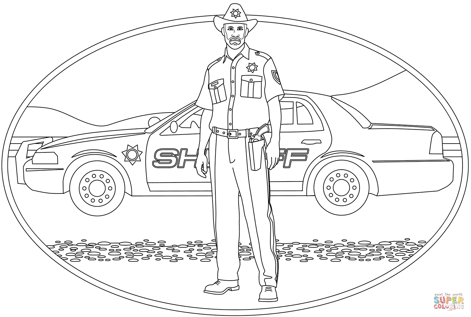 Sheriff coloring page free printable coloring pages