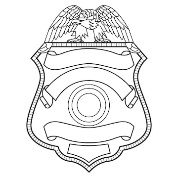 Premium vector vector illustration of sheriff badge security police badge law enforcement badge