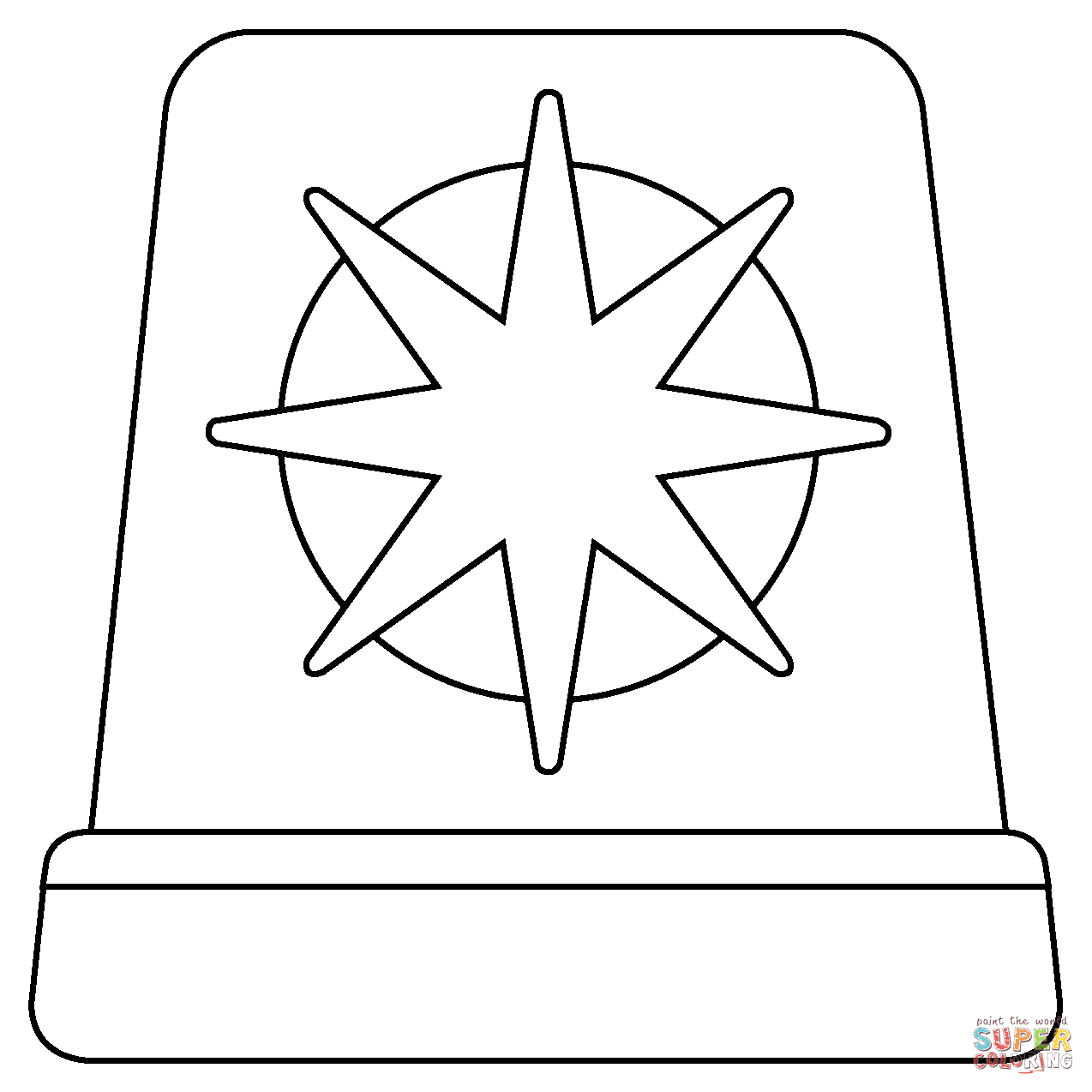 Police car light emoji coloring page free printable coloring pages