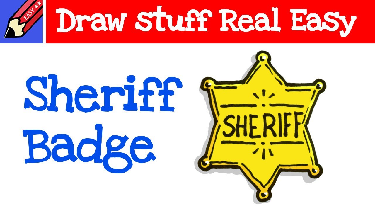 How to draw a sheriff badge real easy