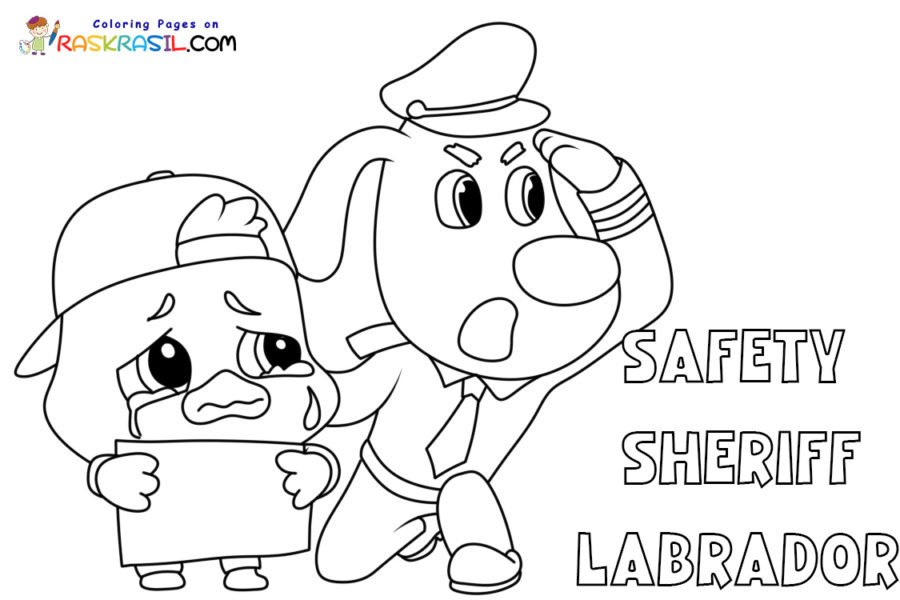 Sheriff labrador coloring pages printable for free download