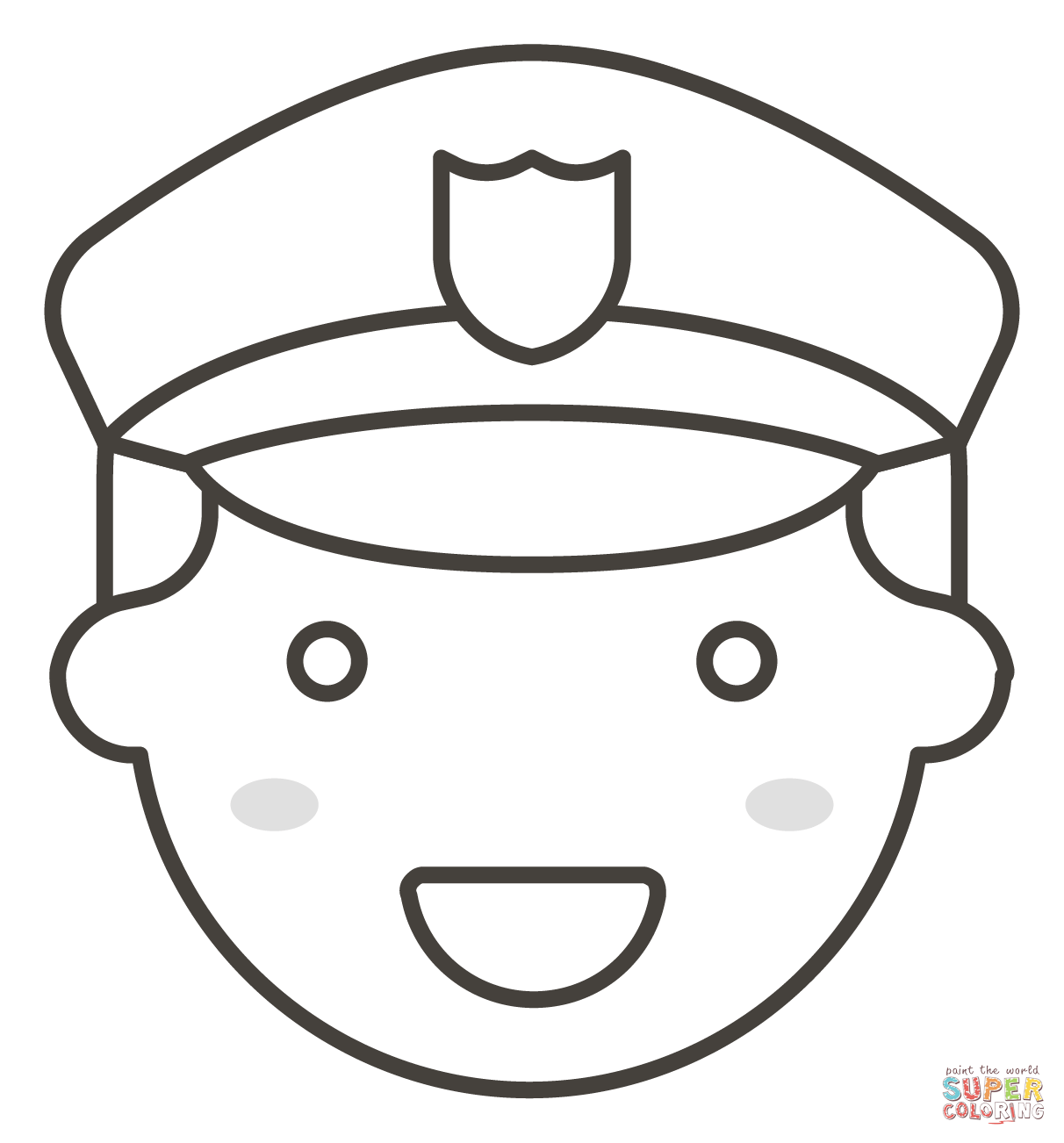 Man police officer coloring page free printable coloring pages