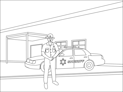 Sheriff coloring page free printable coloring pages