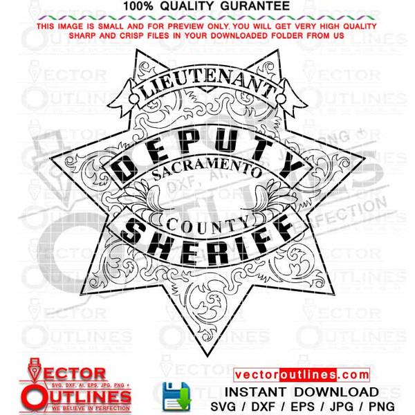 Lieutenant deputy sheriff sacramento county sheriff star sv