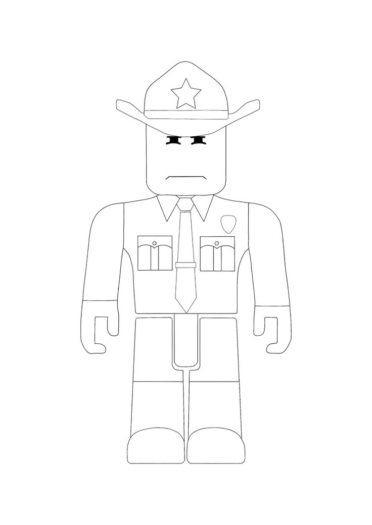 Roblox sheriff coloring pages