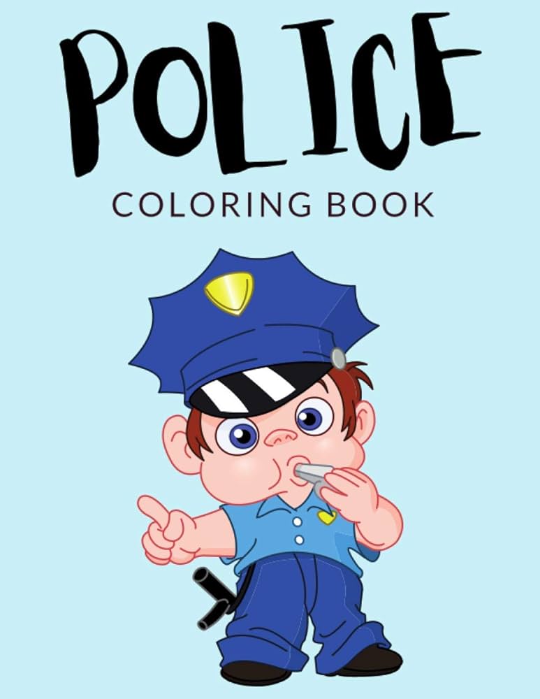 Police coloring book â police coloring pages police colouring book for kindergarten over pages to color lawman sheriff policeman boys girls and kids of ages