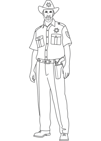 Sheriff coloring page free printable coloring pages