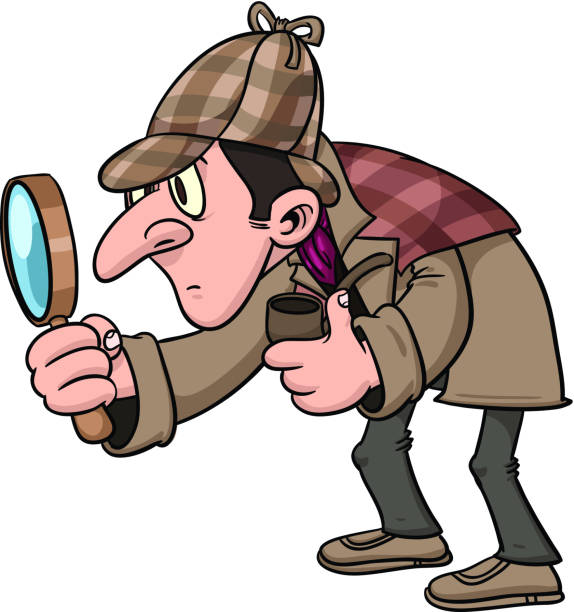 Sherlock holmes cartoon stock illustrations royalty