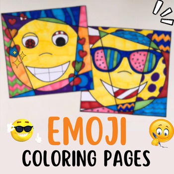 Emoji coloring page tpt