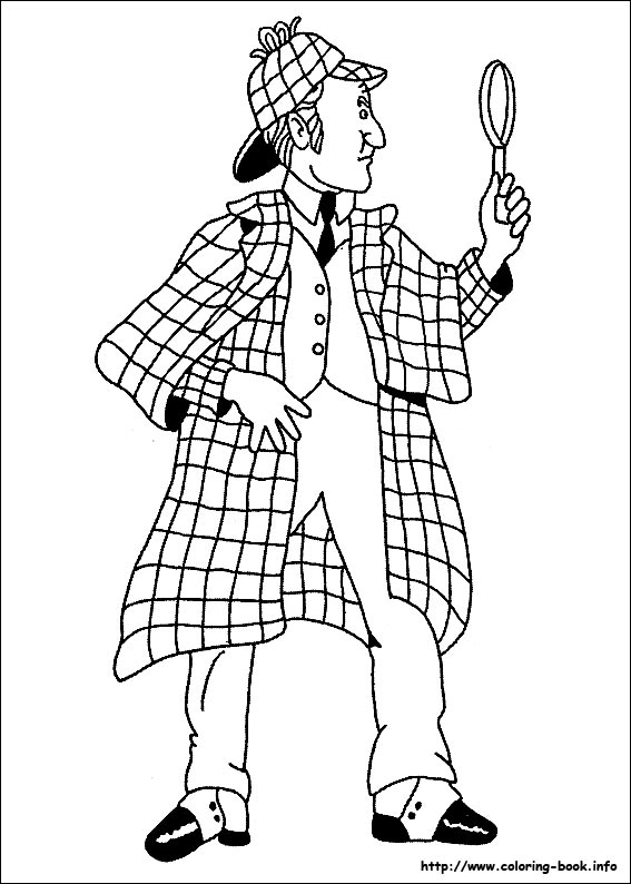 Sherlock holmes coloring picture