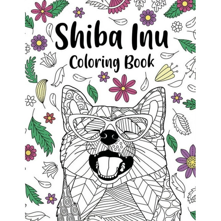 Shiba inu coloring book paperback