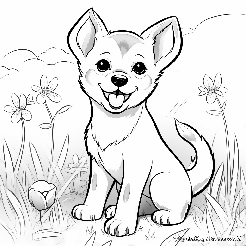 Shiba inu coloring pages