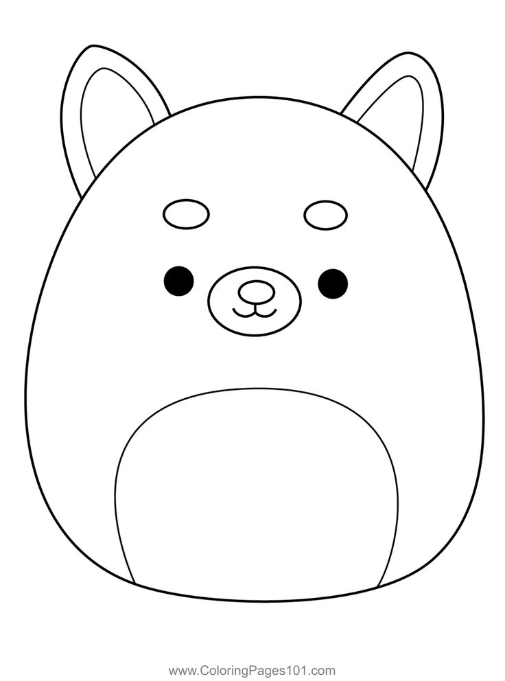 Shiba inu squishmallows coloring page shiba inu coloring pages coloring pages for kids