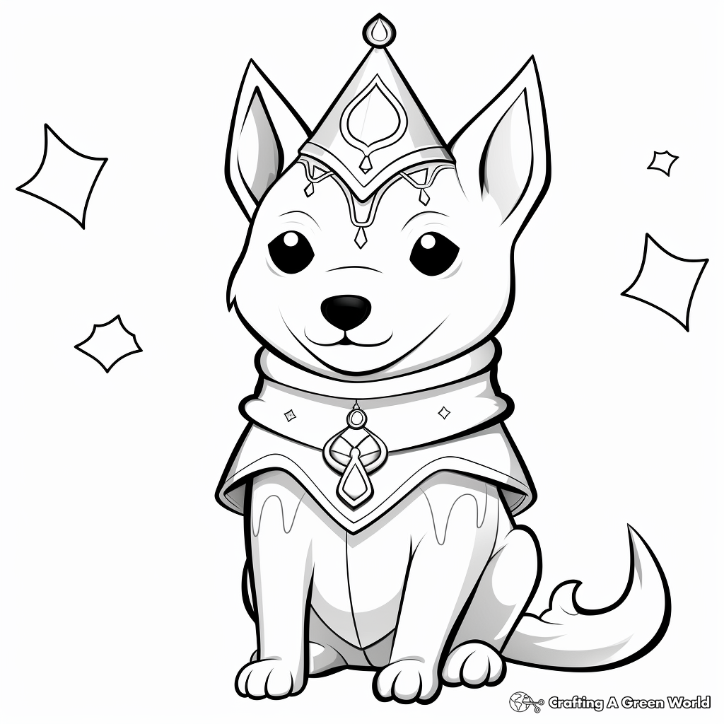 Shiba inu coloring pages