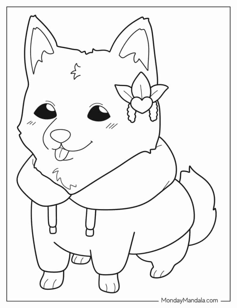 Dog coloring pages free pdf printables