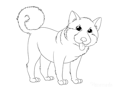 Free dog coloring pages for kids adults