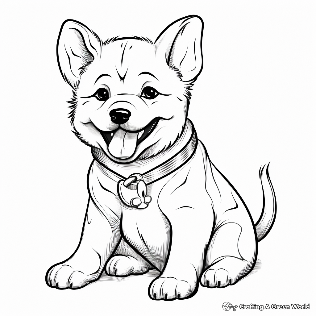 Shiba inu coloring pages