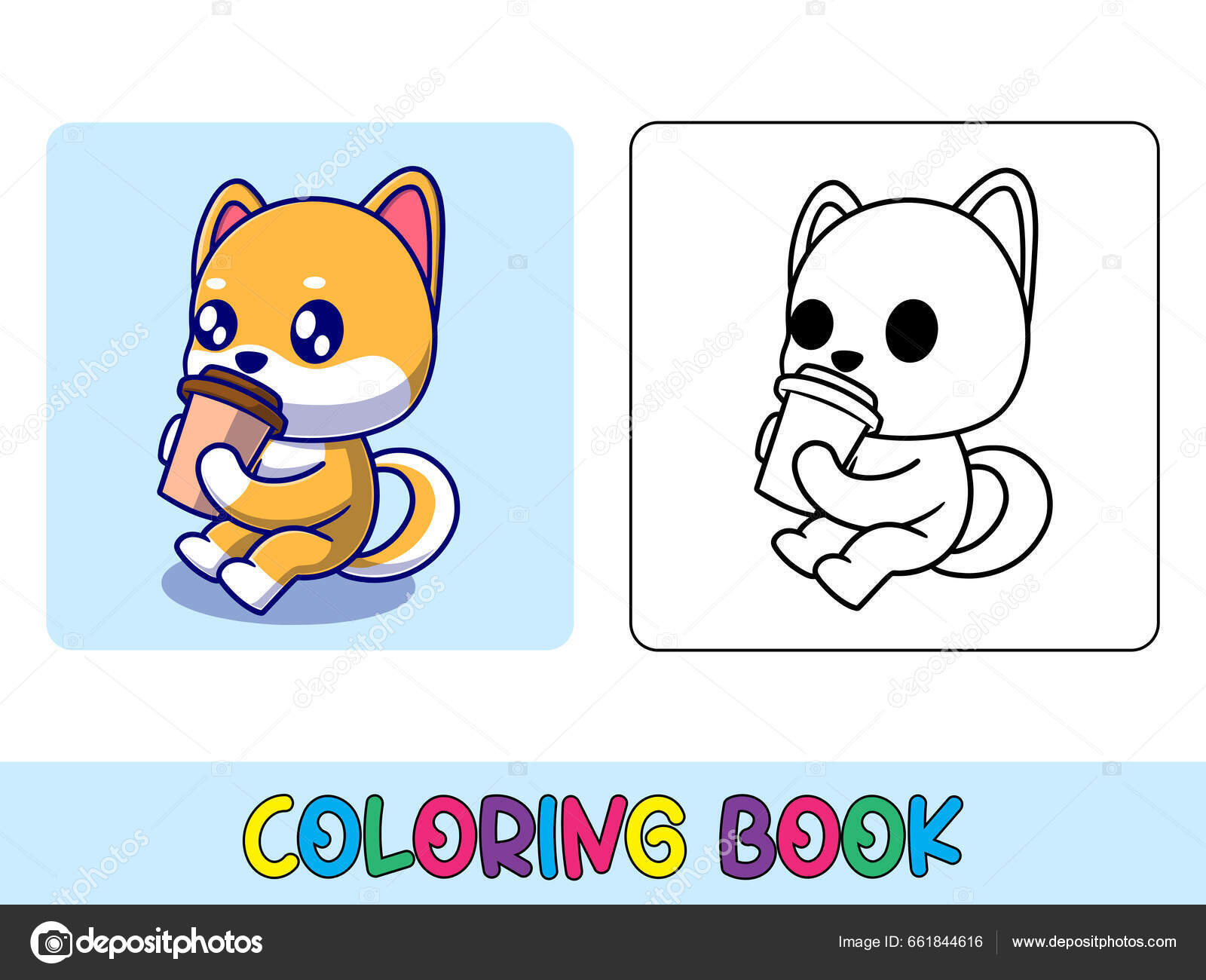 Vector coloring book animal activity coloring book cute animal education stock vector by arinalyusuf