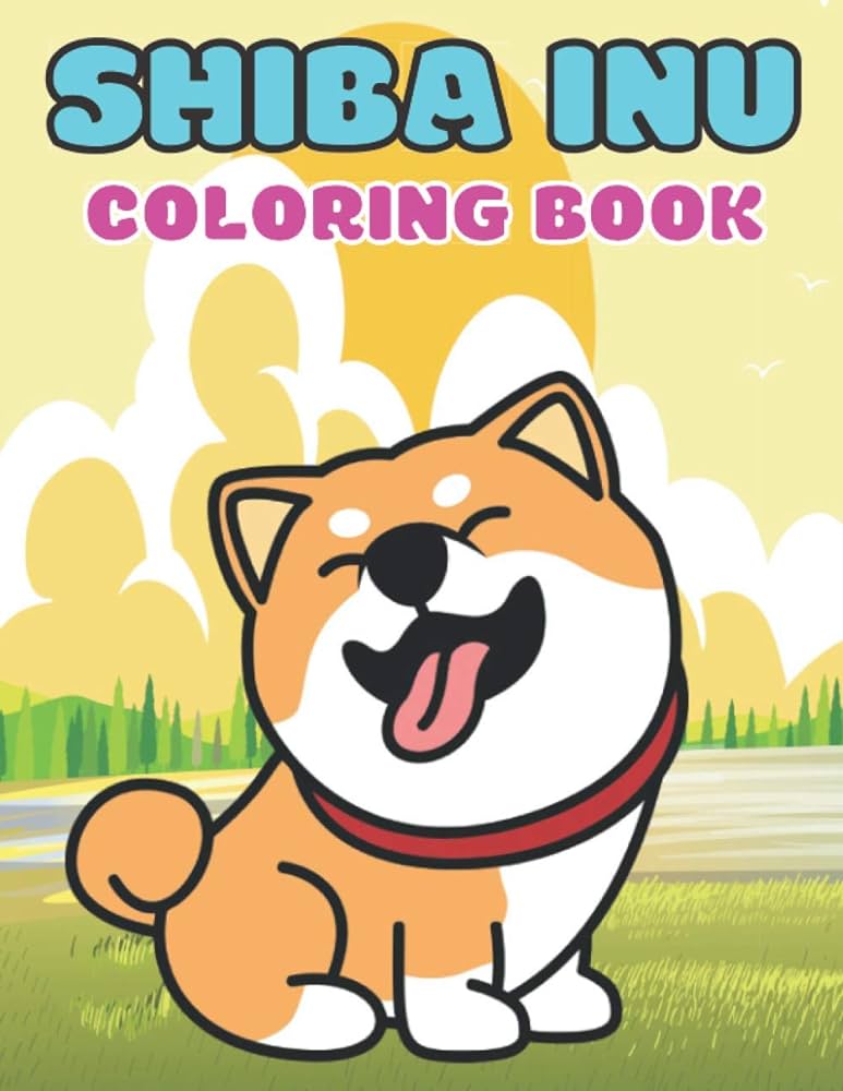 Shiba inu coloring book this amazing shiba inu stress relief and relaxing coloring pages light house dream books