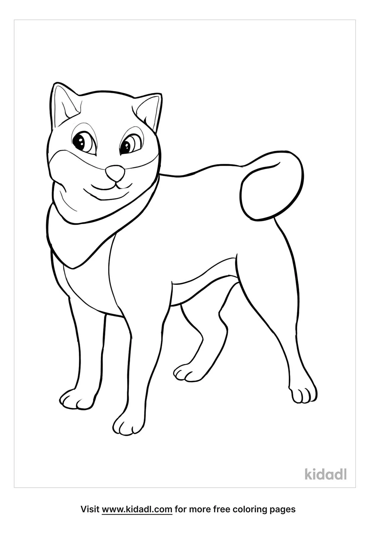 Free shiba inu coloring page coloring page printables