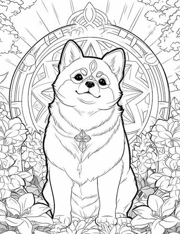 Dog coloring pages for kids and adults