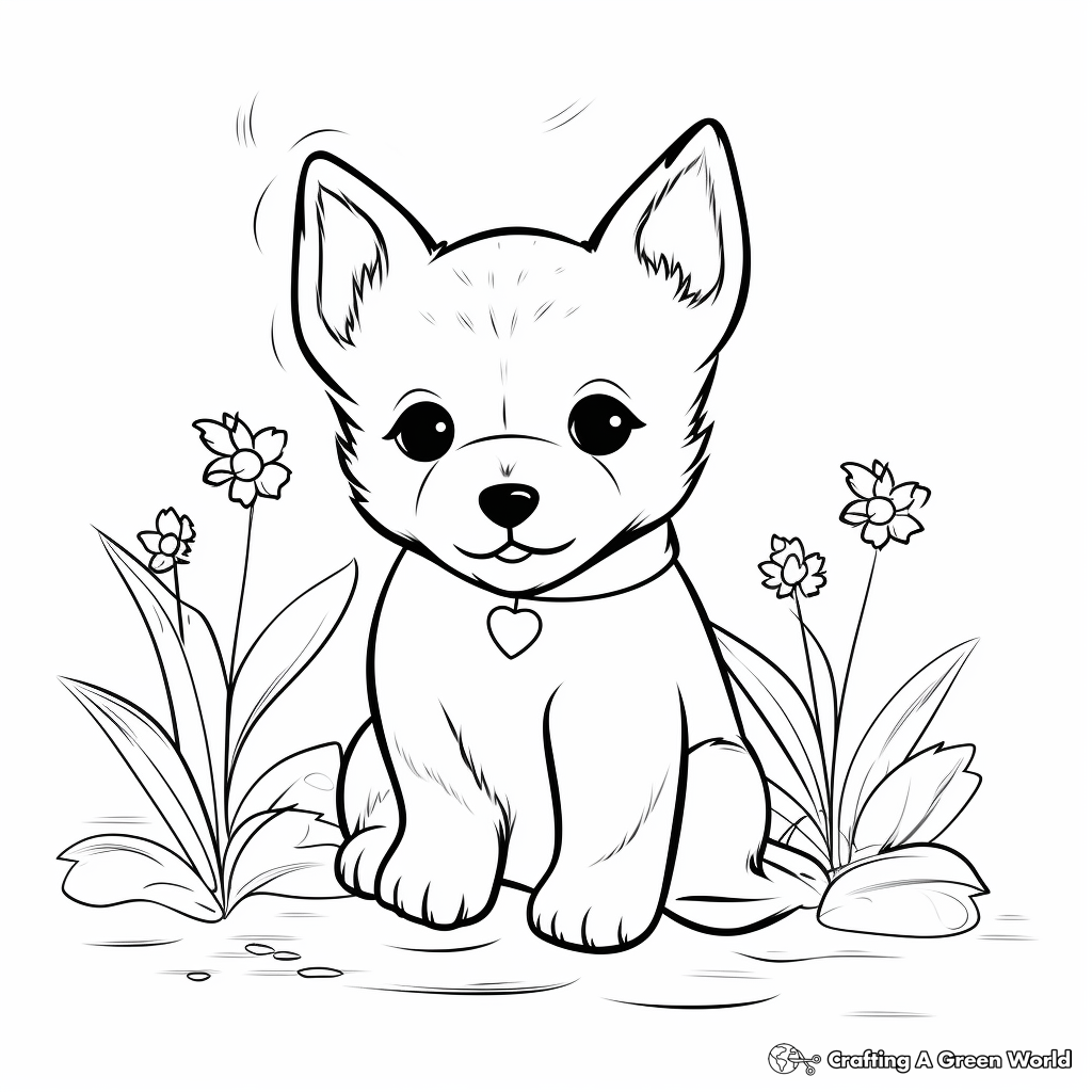 Shiba inu coloring pages