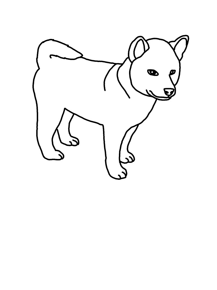 Shiba inu puppy dog drawing kids t