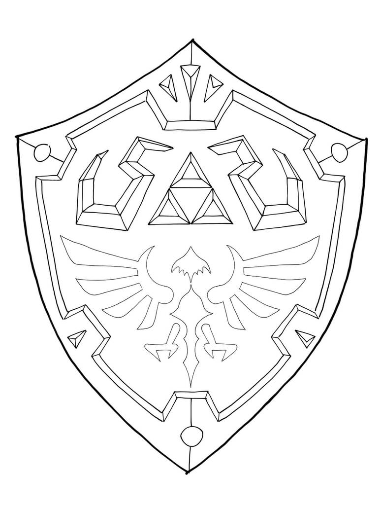 Hylian shield template by maxm on