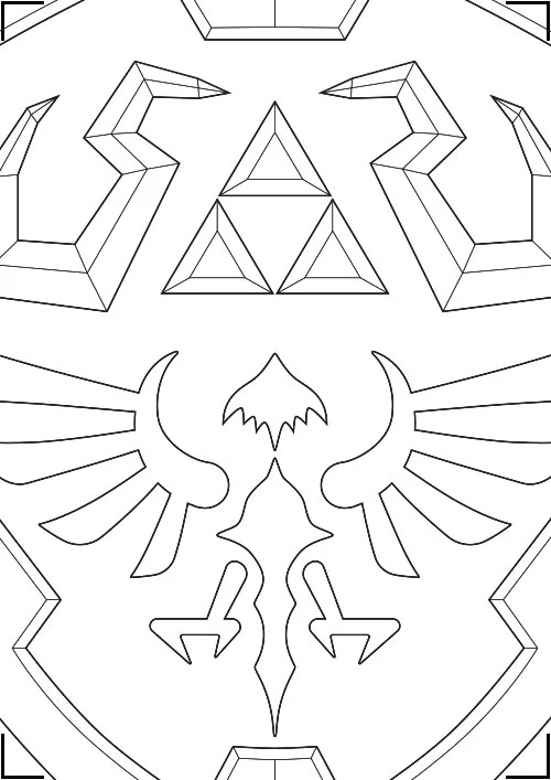 Hylian shield legend of zelda pattern