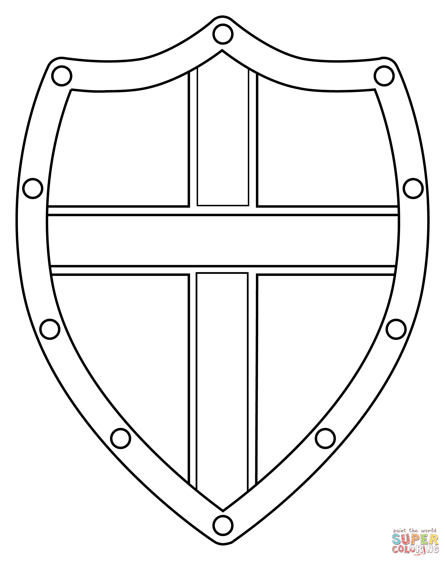 Shield coloring page free printable coloring pages