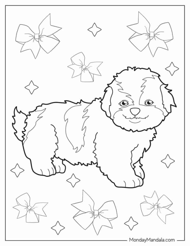 Dog coloring pages free pdf printables