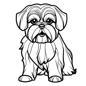 Shih tzu dog coloring pages for free â â lulu pages