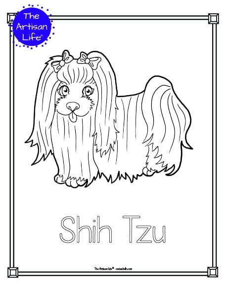 Free printable dog breed coloring pages for kids