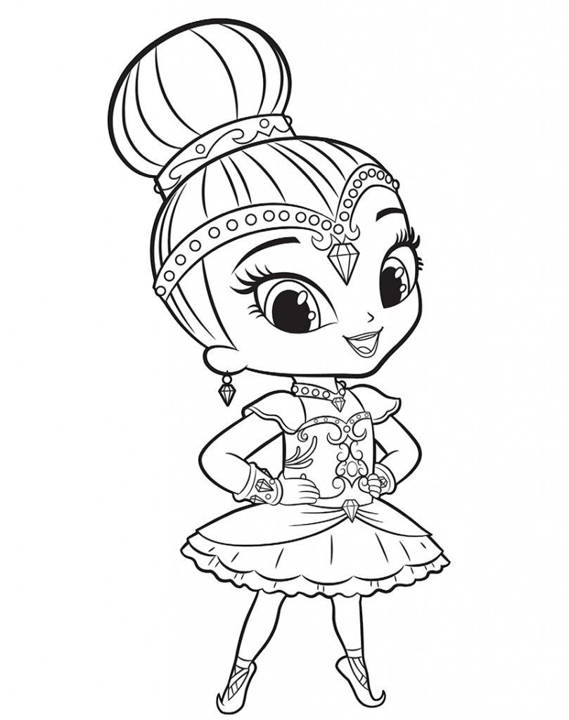 Shimmer and shine coloring pages printable pdf