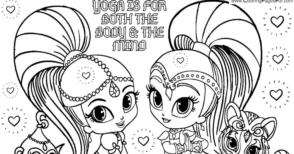 Shimmer and shine coloring book pdf rcoloringpagespdf