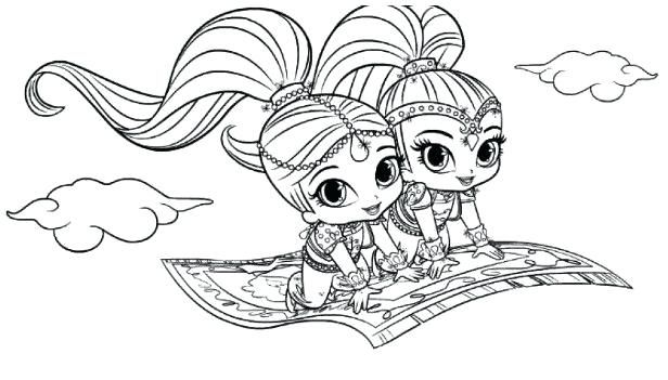 Shimmer and shine coloring pages printable pdf